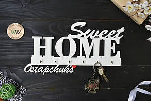 Ключница Sweet Home с фамилией
