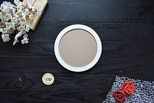 Кругла фоторамка з дерева 20х20 см для складової настінної композиції, панно, декору стін (будь-який колір)