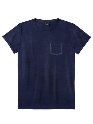 Чоловіча футболка Mercedes Men's T-shirt, Navy with Dark Red Contrasts (B66958586)