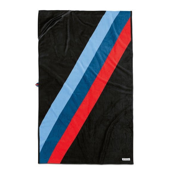 Оригінальний банний рушник BMW M Motorsport Towel, Black / M-Colours, артикул 80232461137