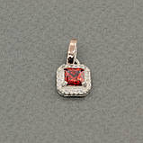 Срібний кулон з золотом "Магічний квадрат", фото 2