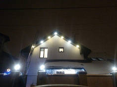 Установка светодиодной иллюминации на частный дом. Харьковская область