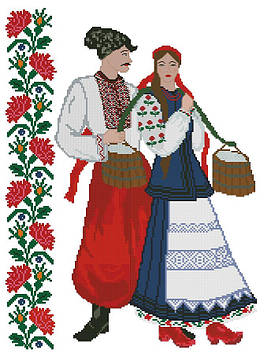 Набір для вишивання хрестиком Український мотив. Розмір: 25*34,5 см