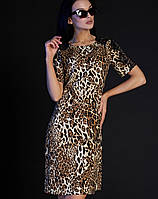 Женское короткое леопардовое платье (Лайт jd)