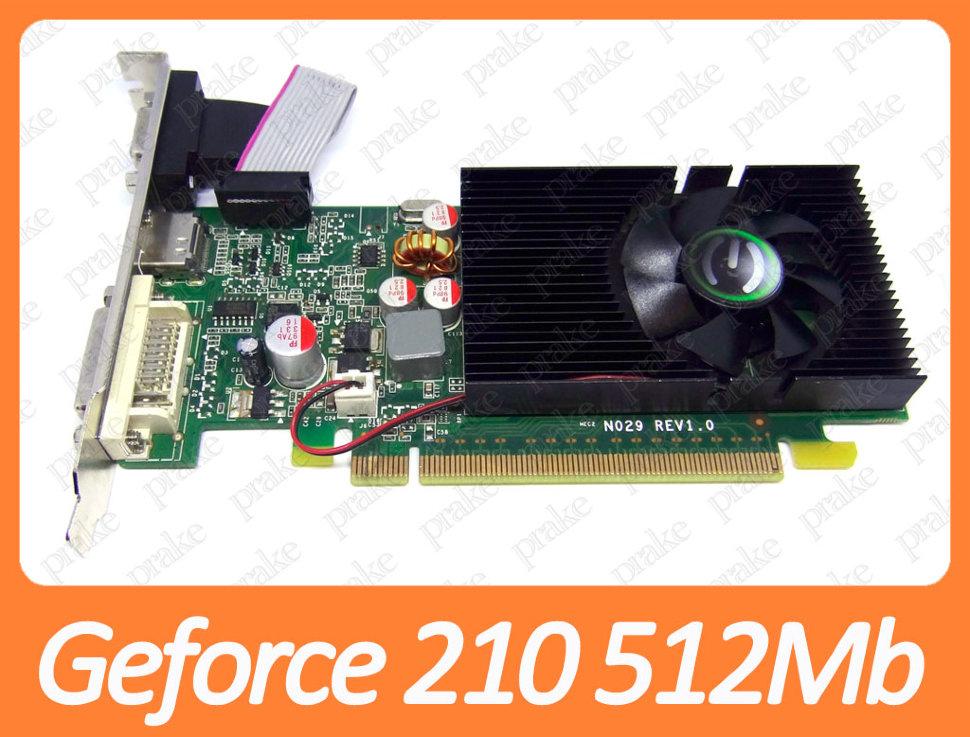 Відеокарта EVGA Geforce 210 512Mb PCI-Ex DDR3 64bit (DVI + HDMI + VGA)