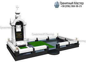 Памятник в виде церкви из мрамора. Полтавская обл., с. Плехов 31