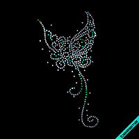 Декор на велюр Метелик (Скло,2мм-червон.,2мм-черн.,2мм-біл.)