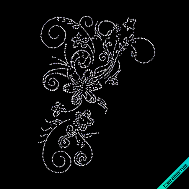 Стрази, аналог паєтки на Візерунок скатертини квітка (Скло,2мм-біл.,3мм-біл.)