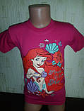 Футболка дитяча для дівчинки Русалочка Аріель 110 ,, фото 3
