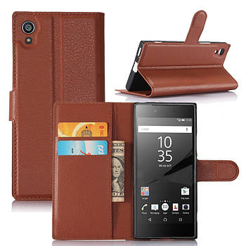 Чохол-книжка Litchie Wallet для Sony Xperia XA1 G3112 G3121 Коричневий