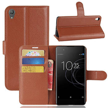 Чохол-книжка Litchie Wallet для Sony Xperia XA1 Plus G3412 Коричневий