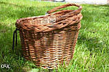 Кошик на кермо. Велосипедний кошик плетений з лози, фото 2