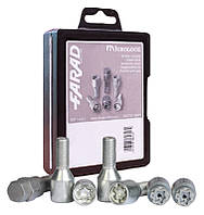 Болти секретні M12x1,5x30; Конус, Цинк, Farad MicroLock sk368 — комплект (два ключі), закр. з кільцем,