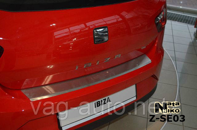 Захисна Накладка на задній бампер Seat IBIZA IV 3D FL 2012>> з загином