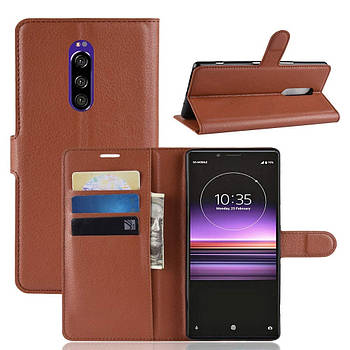 Чохол-книжка Litchie Wallet для Sony Xperia XZ4 / Xperia 1 Коричневий