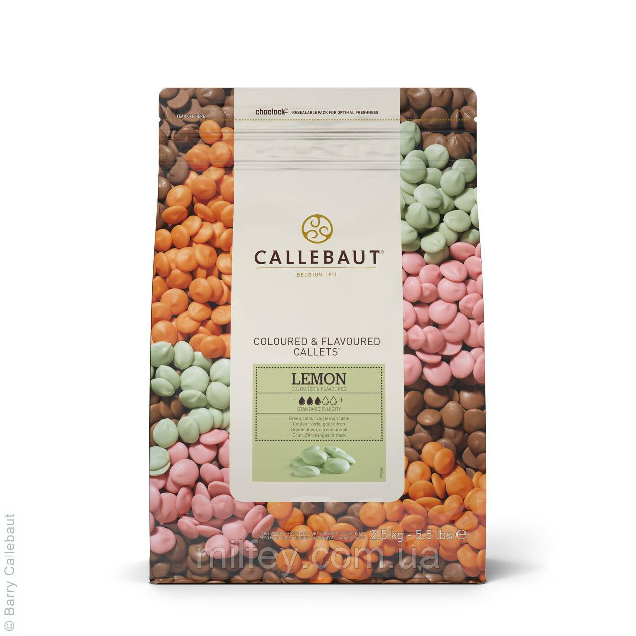 Зеленый шоколад со вкусом лимона Callebaut Бельгия 100 г - фото 2 - id-p1134027221