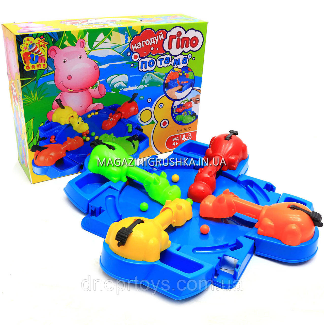 Настільна гра Fun Game «Нагодуй Гіпопотама» (нагодуй Гіппопотама) 7077, фото 1