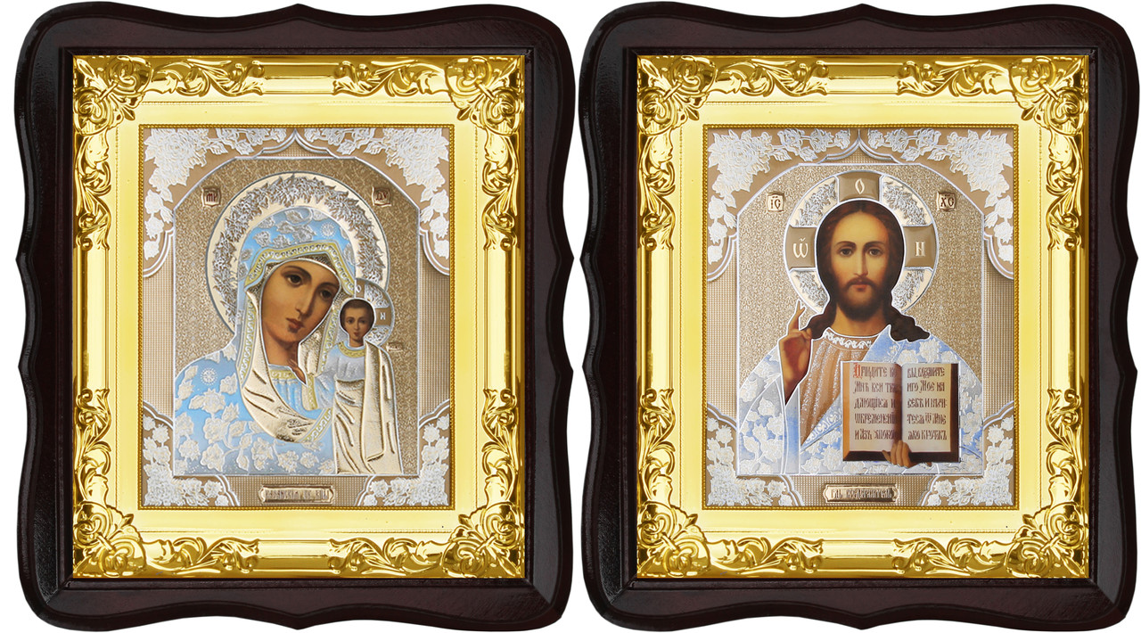 Ікони Вінчальна пара Спасителя і Богородиці Казанської