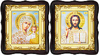 Иконы Венчальная пара Спасителя и Богородицы Казанской