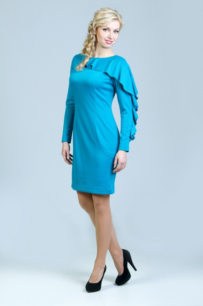 Платье женское Petro Soroka модель КТ 1654-04 коралловое - фото 1 - id-p92696052