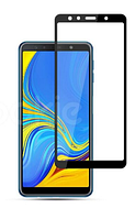Защитное стекло для Samsung A750 (2018) Galaxy A7 Full Glue (0.3 мм, с олеофобным покрытием), цвет черный