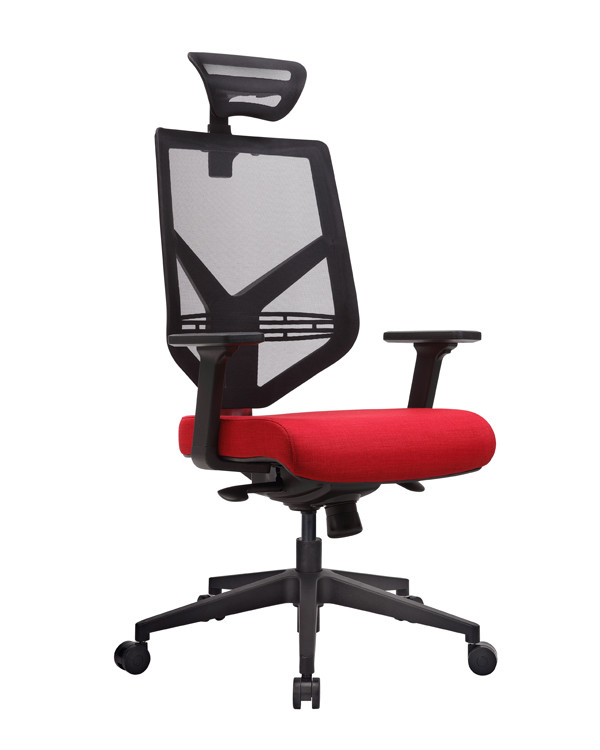 Tender Form TF-15Z fabric комфортне офісне крісло з ультра тонким дизайном, ST-01 чорний + HM-34 сіра тканина, фото 1