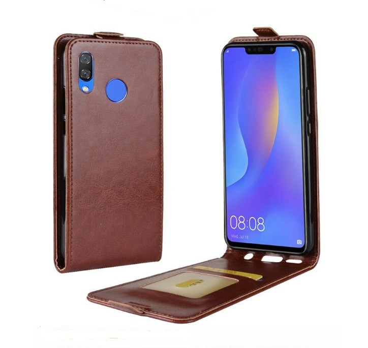 Чохол-книжка для Huawei P Smart Plus Фліп Коричневий