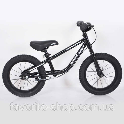 Купить Детский беговел с ручным тормозом 14"(BRN)B-2 Black Air wheels ...