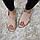 Жіночі сандалі з натуральної шкіри на плоскій підошві бежеві, фото 9