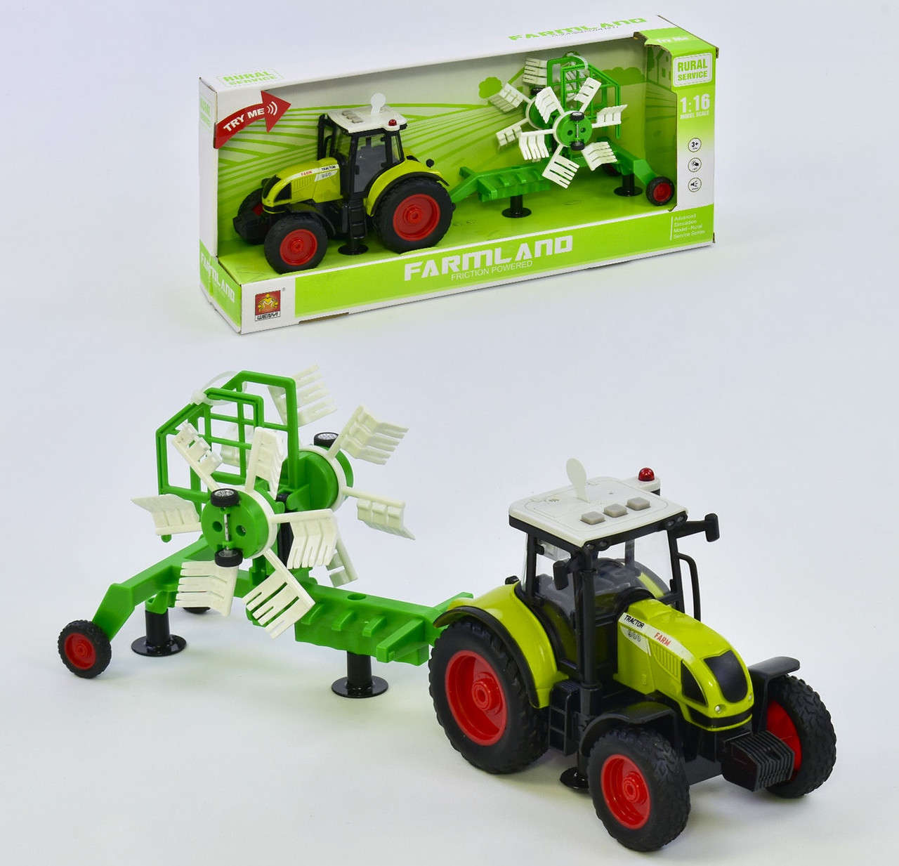 Трактор інерційний з причепом