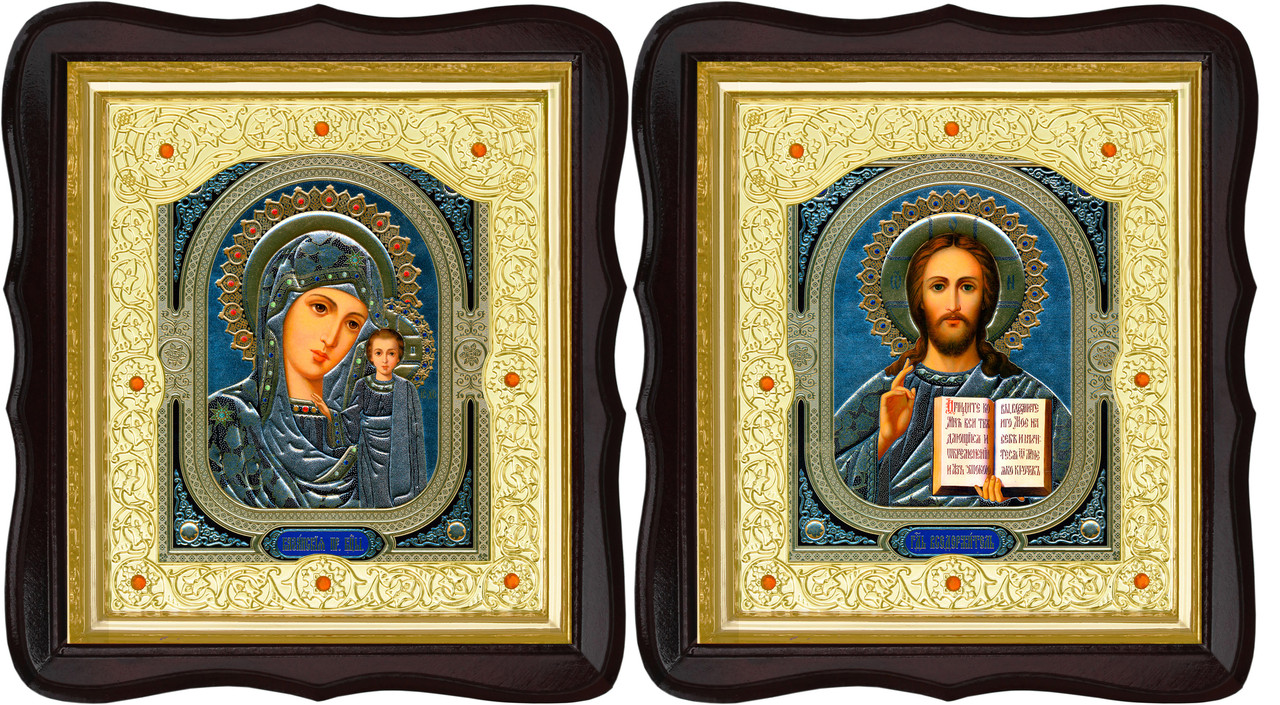 Ікони Вінчальна пара Спасителя і Богородиці Казанської