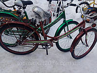 Складной велосипед с багажником "СПУТНИК" 24" (зеленый)