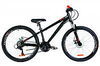 Горно-подростковый велосипед FORMULA AL MOTION DD AM 26"(черно-оранжевый)13r