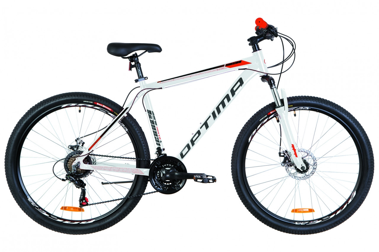 Гірський велосипед OPTIMABIKES AL MOTION DD AM 27.5"(біло-червоний з чорним)17r