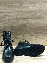 Стильні демісезонні черевики 35 розмір чорні Red Queen, фото 3