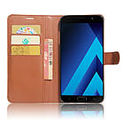 Чохол-книжка Litchie Wallet для Samsung A720 Galaxy A7 2017 Коричневий, фото 3