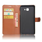 Чохол-книжка Litchie Wallet для Samsung A720 Galaxy A7 2017 Коричневий, фото 4