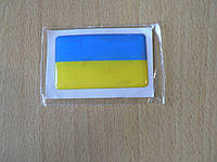 Наклейка s силиконовая флаг 50х30х0,8мм Украина горизонтальные синяя желтая полосы в на авто
