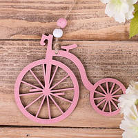 Підвіска — ретровелосипед рожевий Дрібний декор.