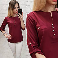 Блуза / блузка арт. 830 бордовая / марсала / вишневая