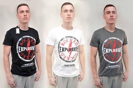 Футболка чоловіча з коротким рукавом і принтом Explosive M - XXL, фото 1