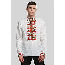 Чоловіча вишита біла сорочка вишиванка White 3