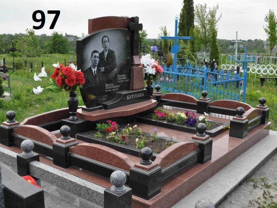 Подвійний пам'ятник на двох з граніту "Спільне світло" 3600*2600