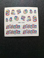 Наклейка на ногти, наклейка для ногтей, ногтевой дизайн "узоры" 20 шт набор