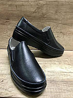Женские кожаные легкие туфли на толстой подошве ALLSHOES 8360-1