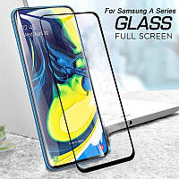 Защитное стекло для Samsung Galaxy A90 чёрное