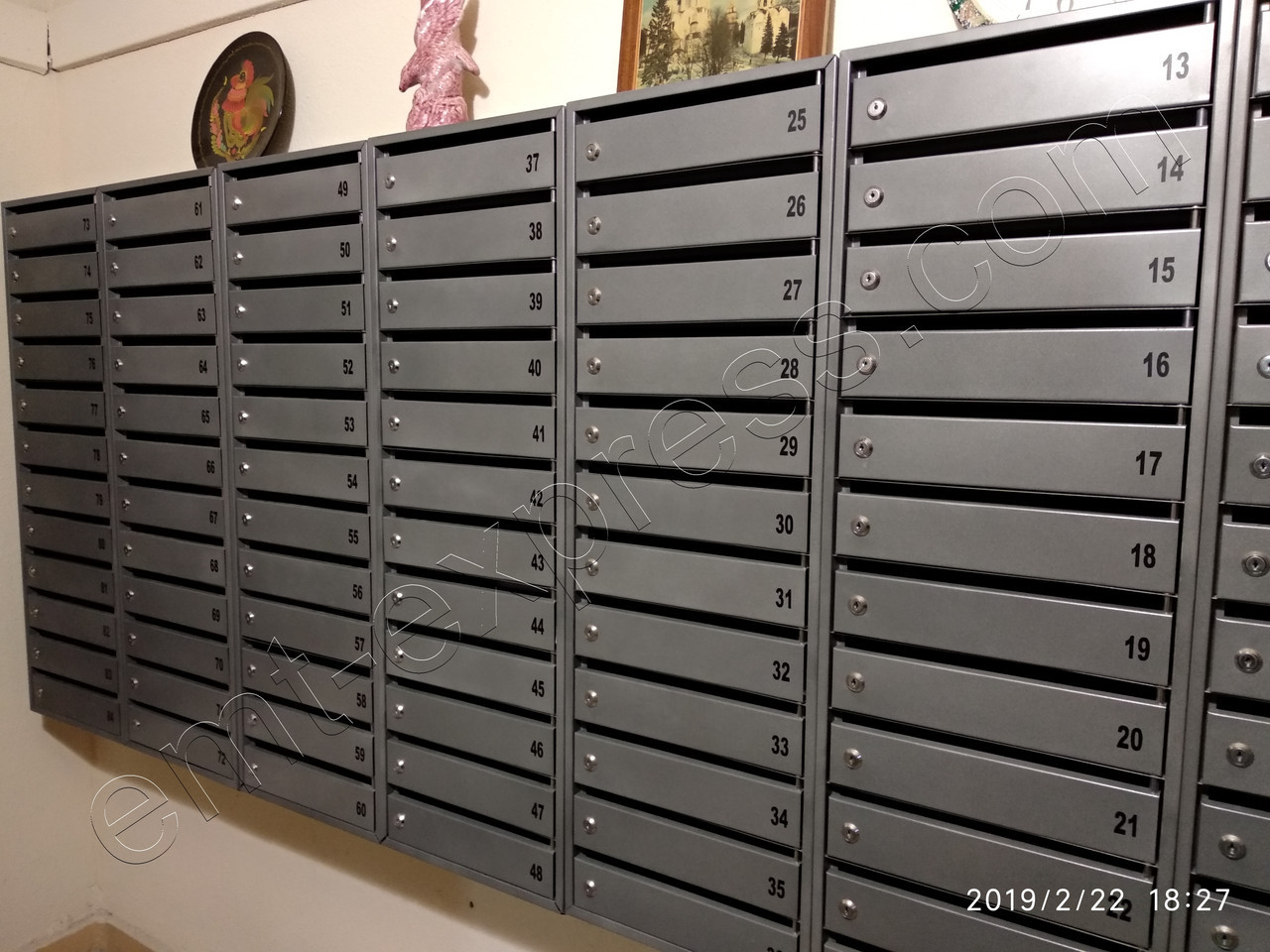 Ящики почтовые многосекционный на 12 квартир - фото 1 - id-p952525392
