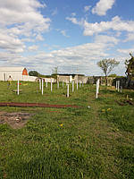 Сваи винтовые в проектном положении.