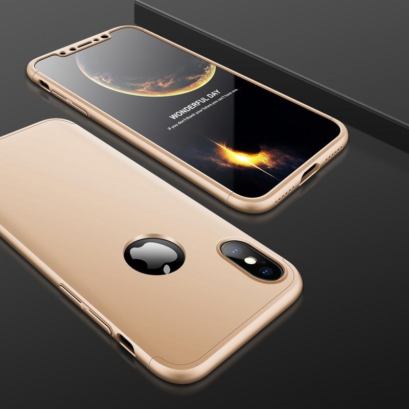 Чохол GKK 360 для Iphone X оригінальний бампер з вирізом Gold