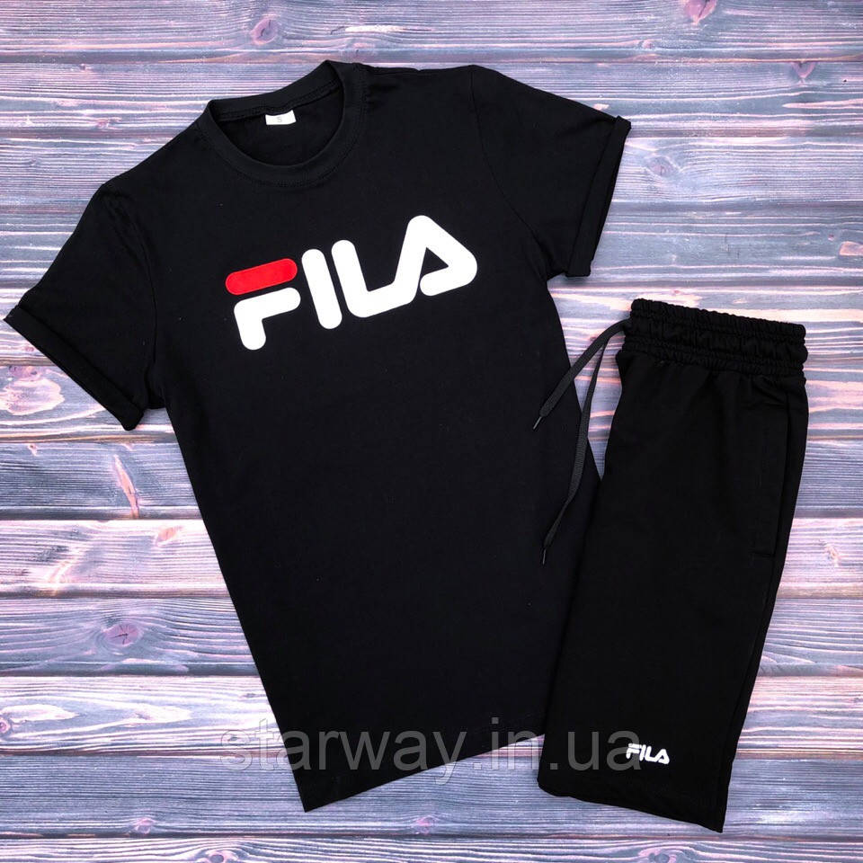 Комплект футболки та шорти <unk> принт Fila